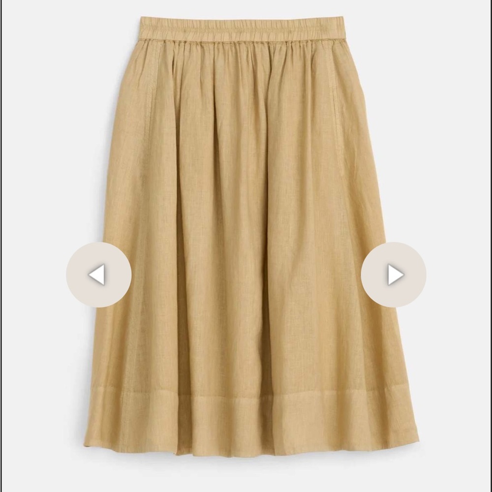 Alex Mill Beige Pleated Skirt